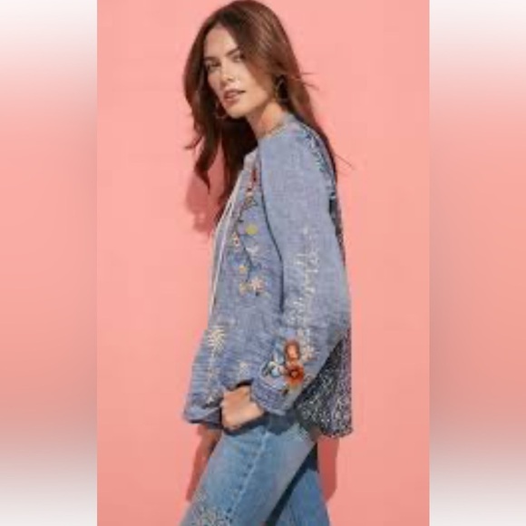 NWT! Johnny Was XL Umoya effortless scarf back blouse. - Picture 9 of 13